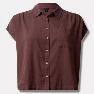 NWT Torrid Gauze Button Up